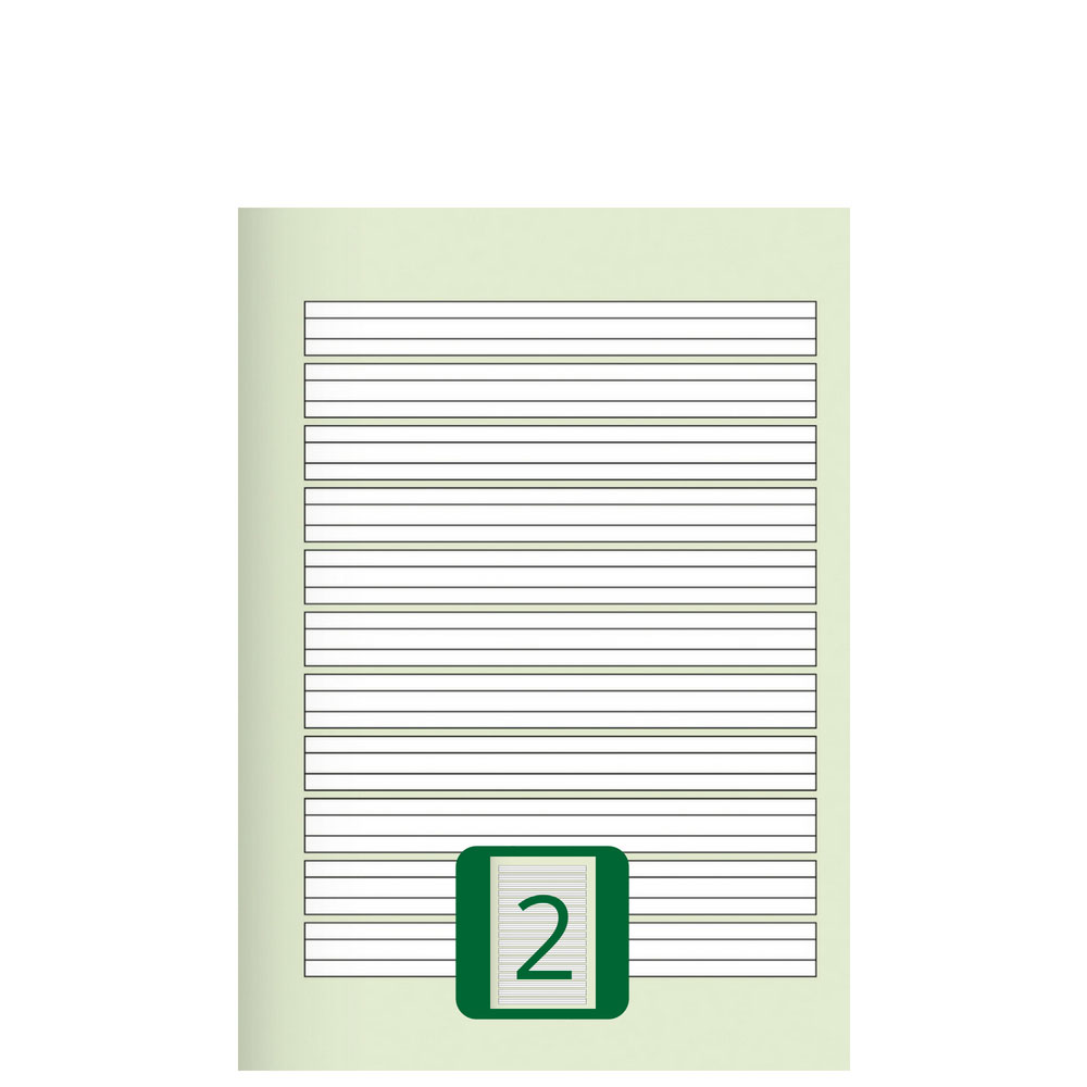 A5 Heft, Lineatur 2