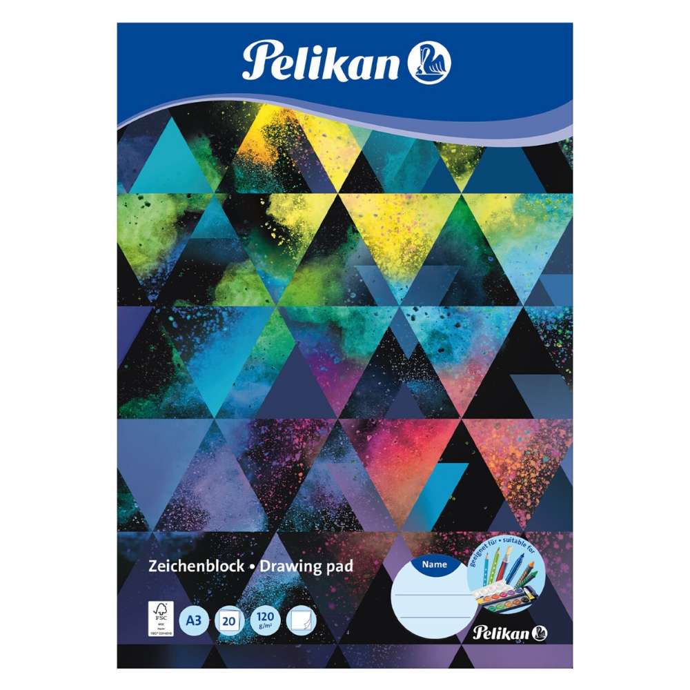Zeichenblock A3 120 g, Pelikan, 20 Blatt