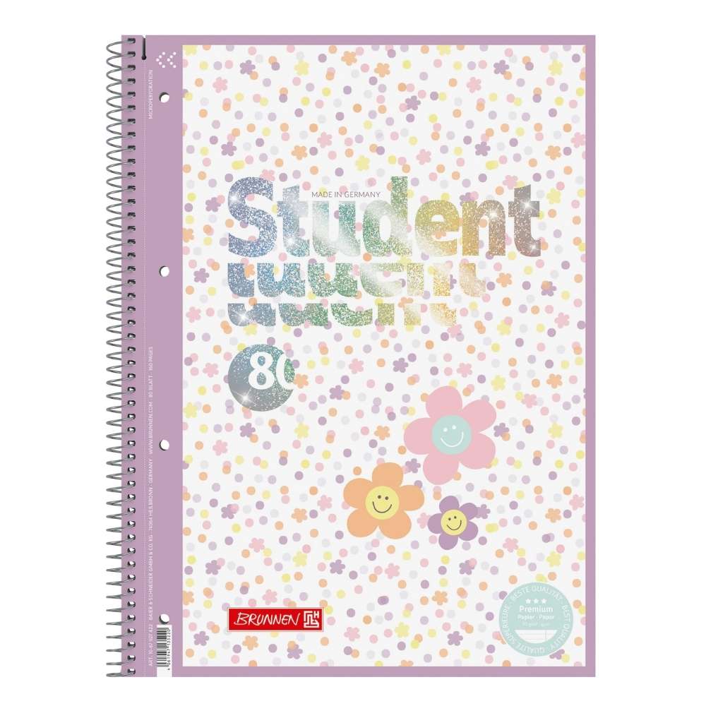 Collegeblock mit Motiv A4, Lineatur 27, Happy Hippie