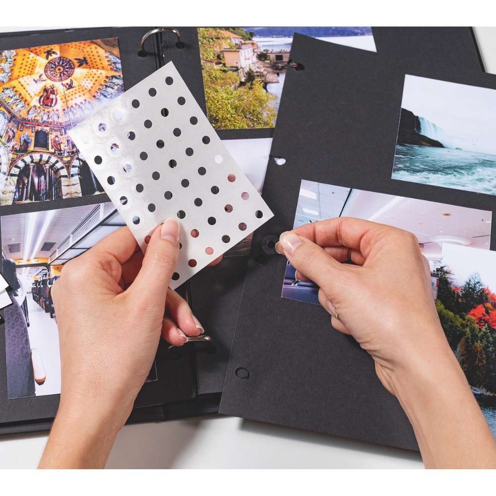 Lochverstärker transparent, 240 Ringe auf Bogen, Herma