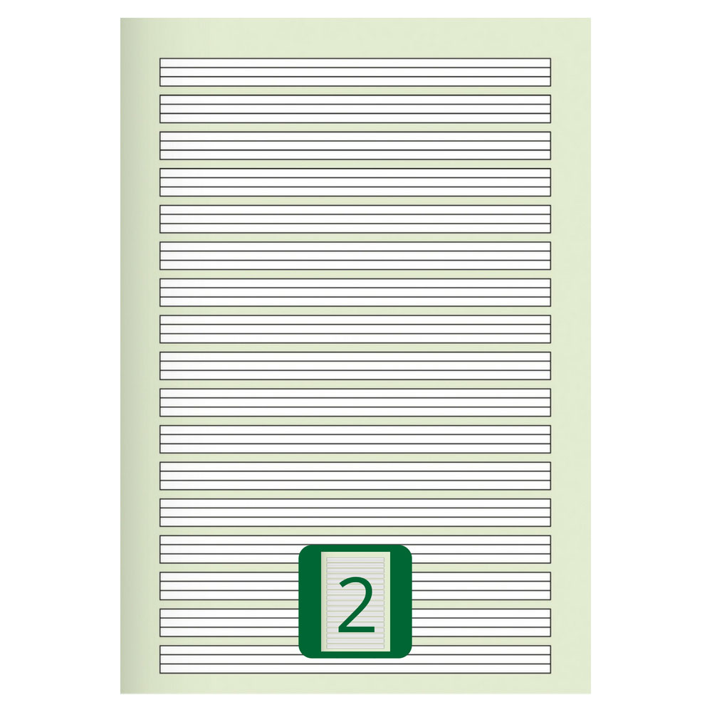 A4 Heft, Lineatur 2