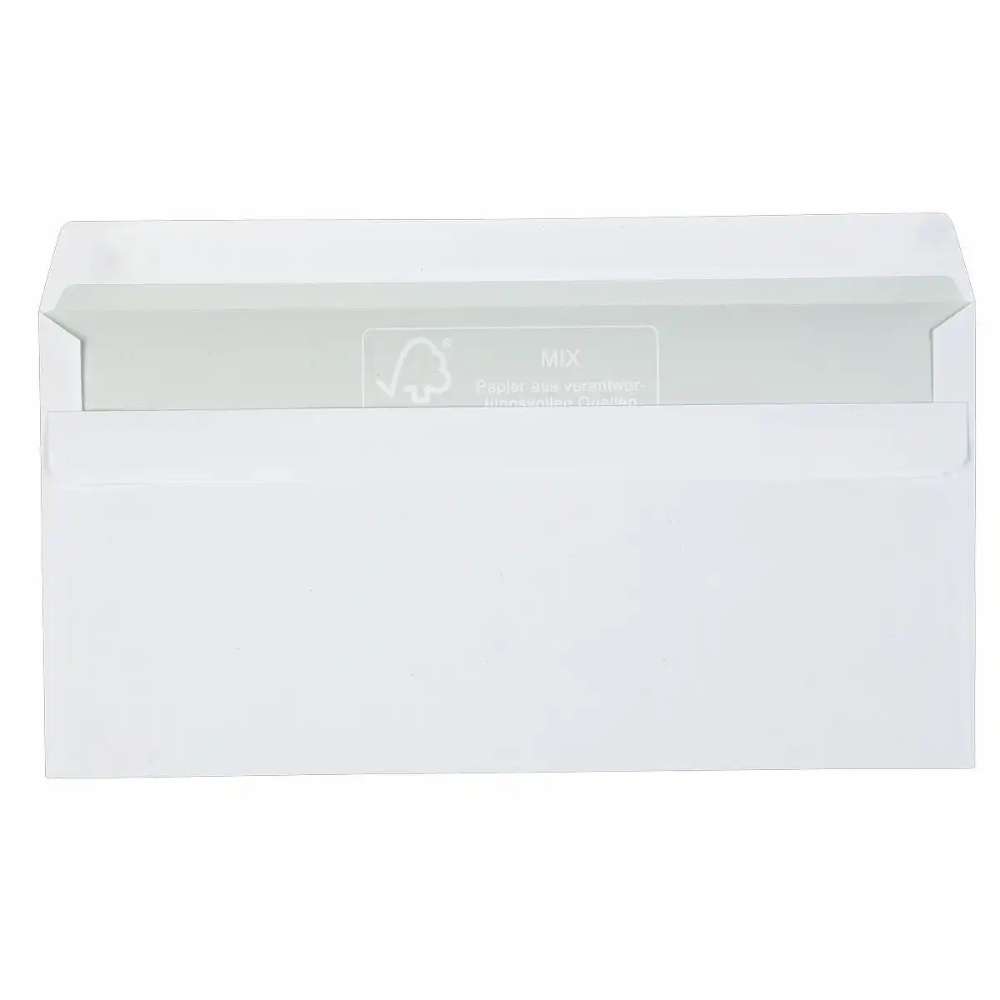 Briefumschläge DIN lang, selbstklebend ohne Fenster, 10 Stück