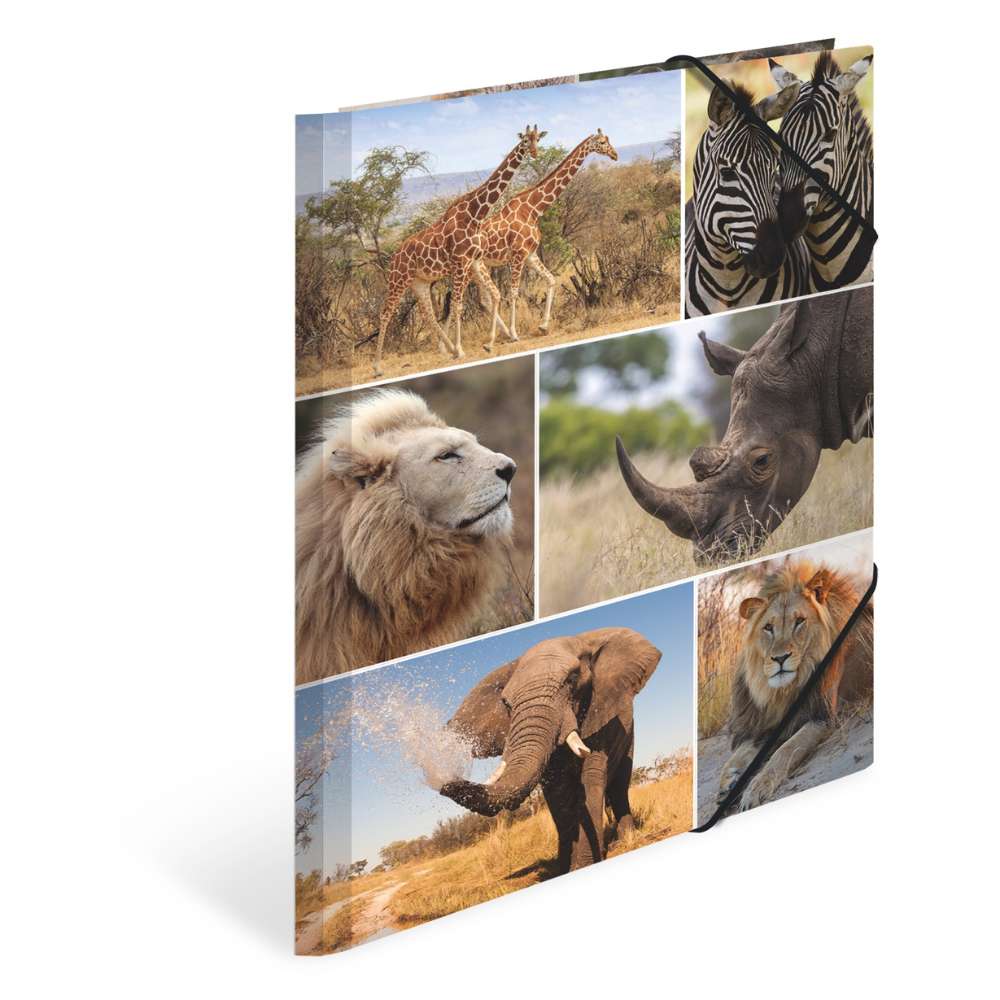 Kartonmappe A4, Afrikanische Tiere