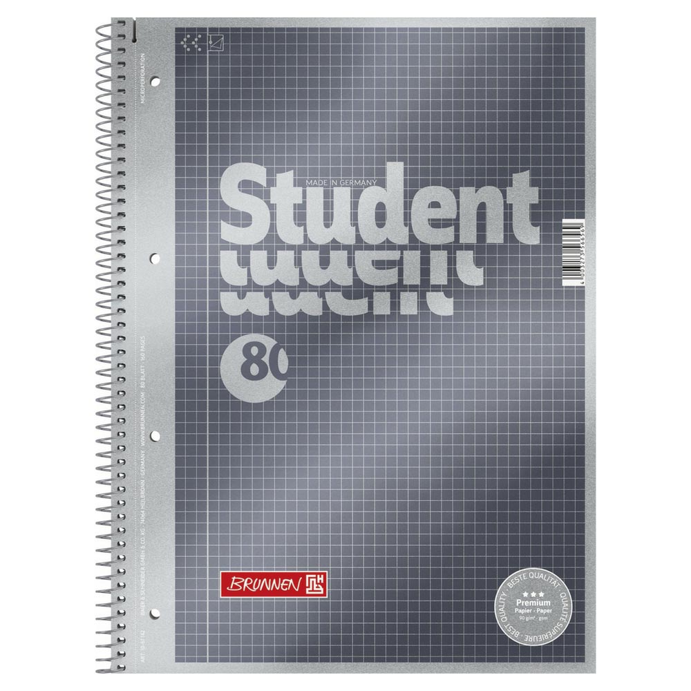 Brunnen Collegeblock Student A4, Lineatur 22 mit Innenrand