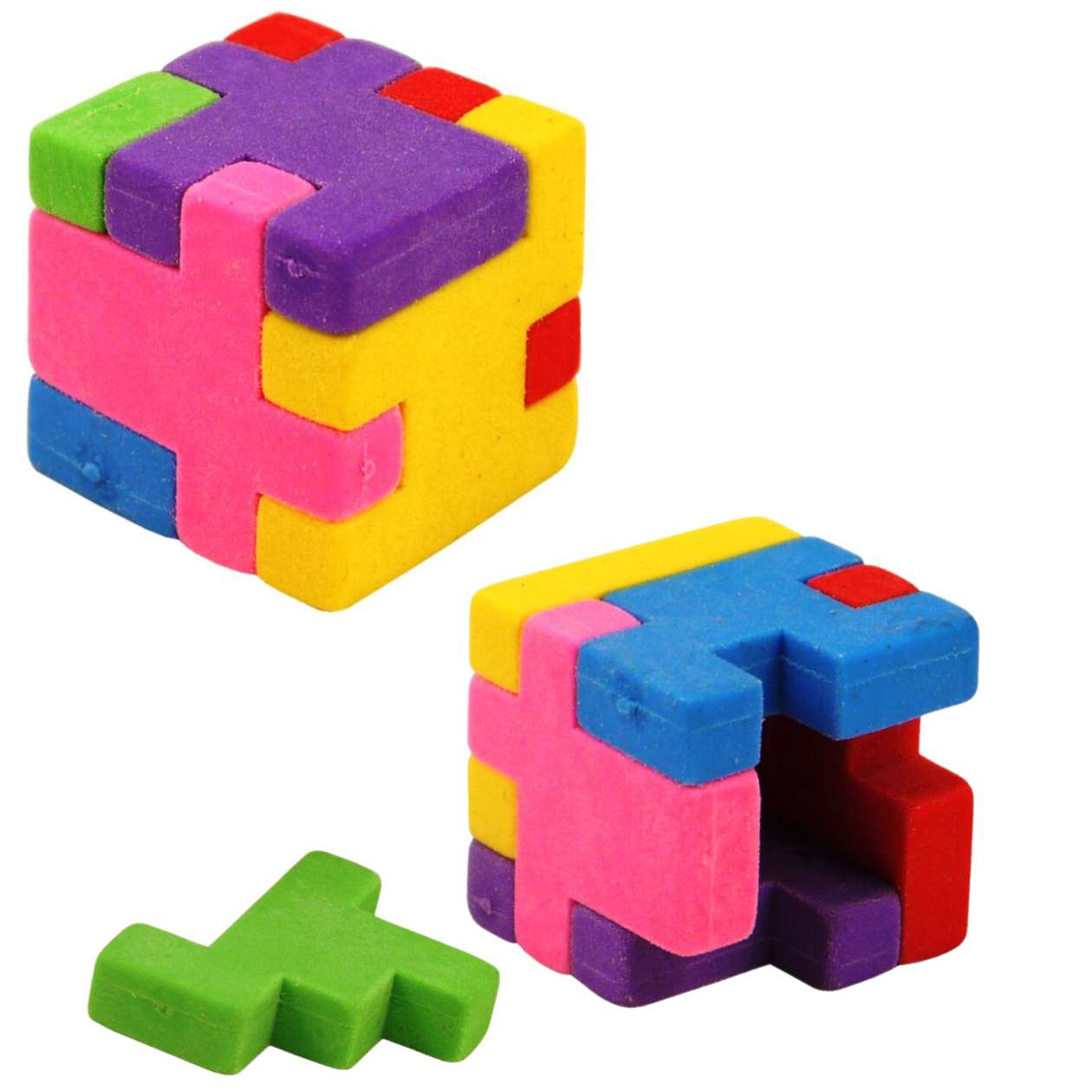 1x Radiergummi Puzzle Würfel