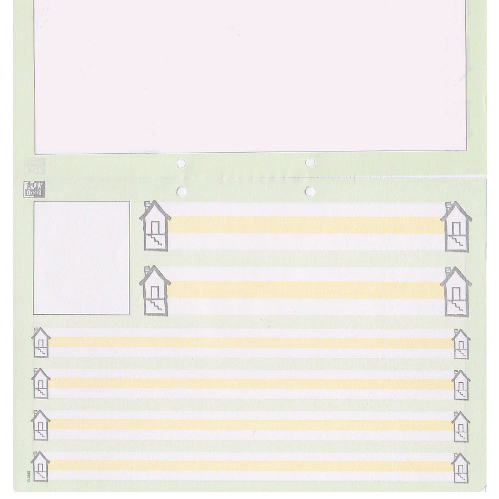 Schreiblernheft SL von Oxford mit gelben Mittelband, A4 quer