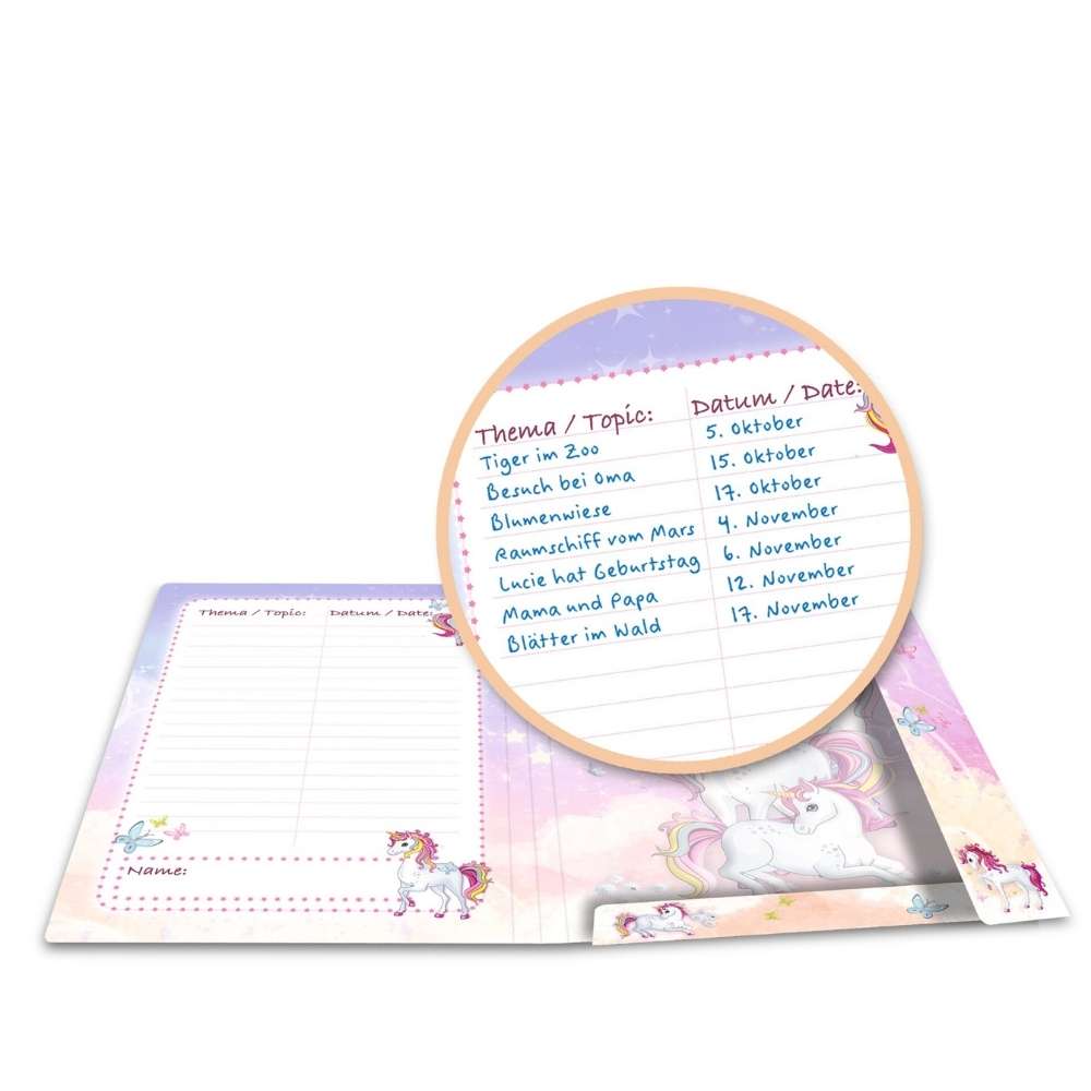 Sammelmappe Einhorn A3, Karton