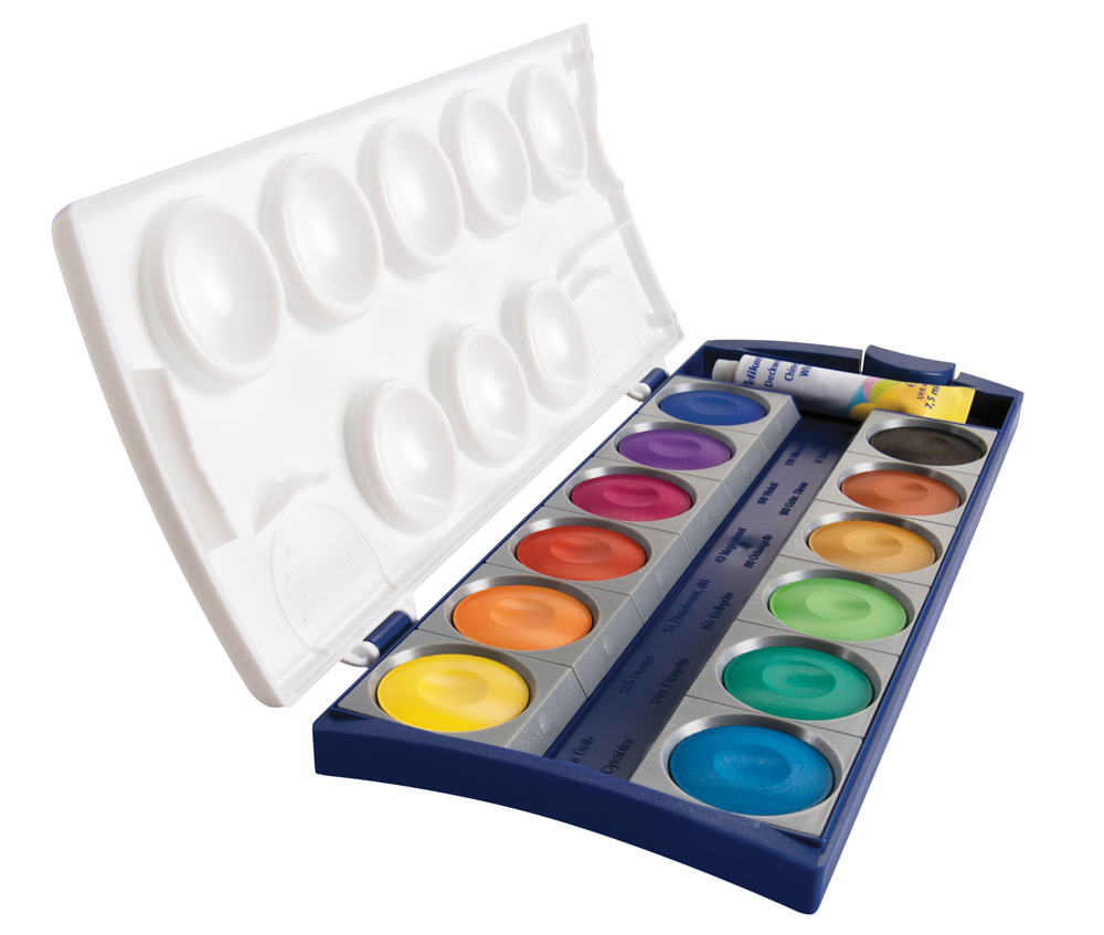 Pelikan Farbkasten K12, 12 Farben + Deckweiß