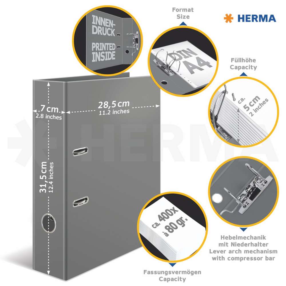Herma Ordner, verschiedene Designs