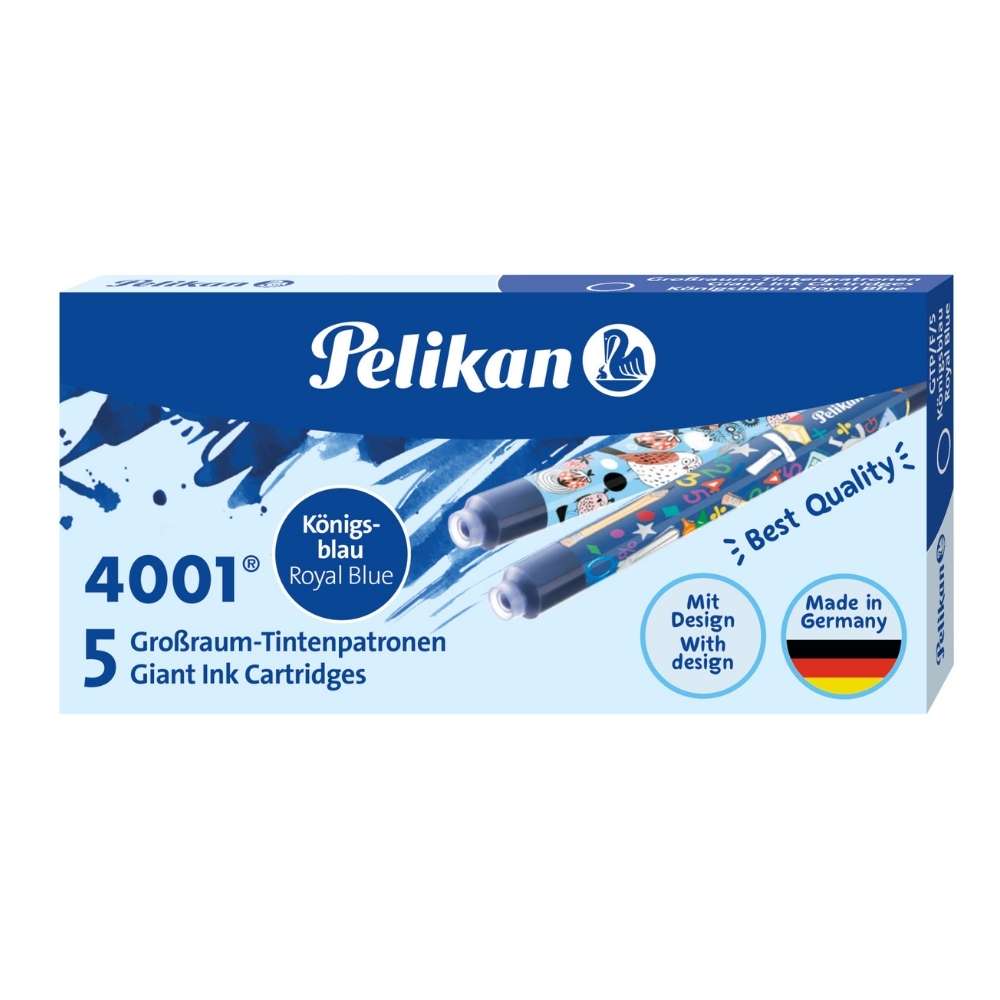 Füllerpatronen Großraum mit Motiv, königsblau