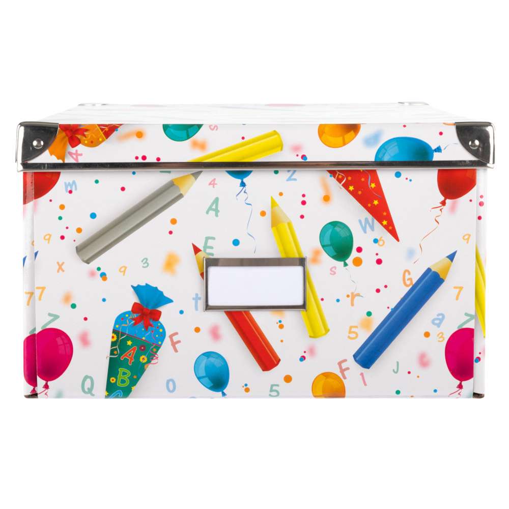 Aufbewahrungsbox Schule mit Deckel