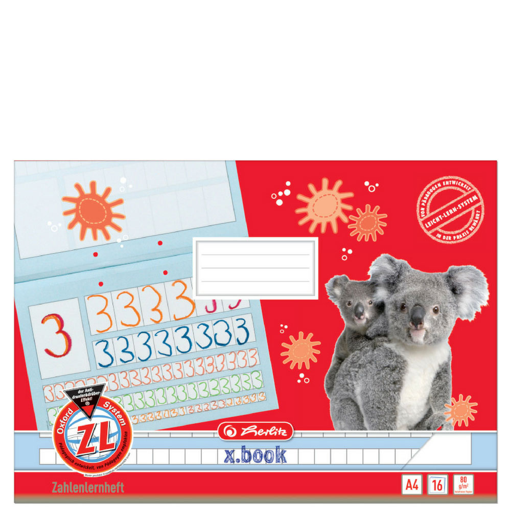 Zahlenlernheft ZL von Herlitz, A4 Querformat