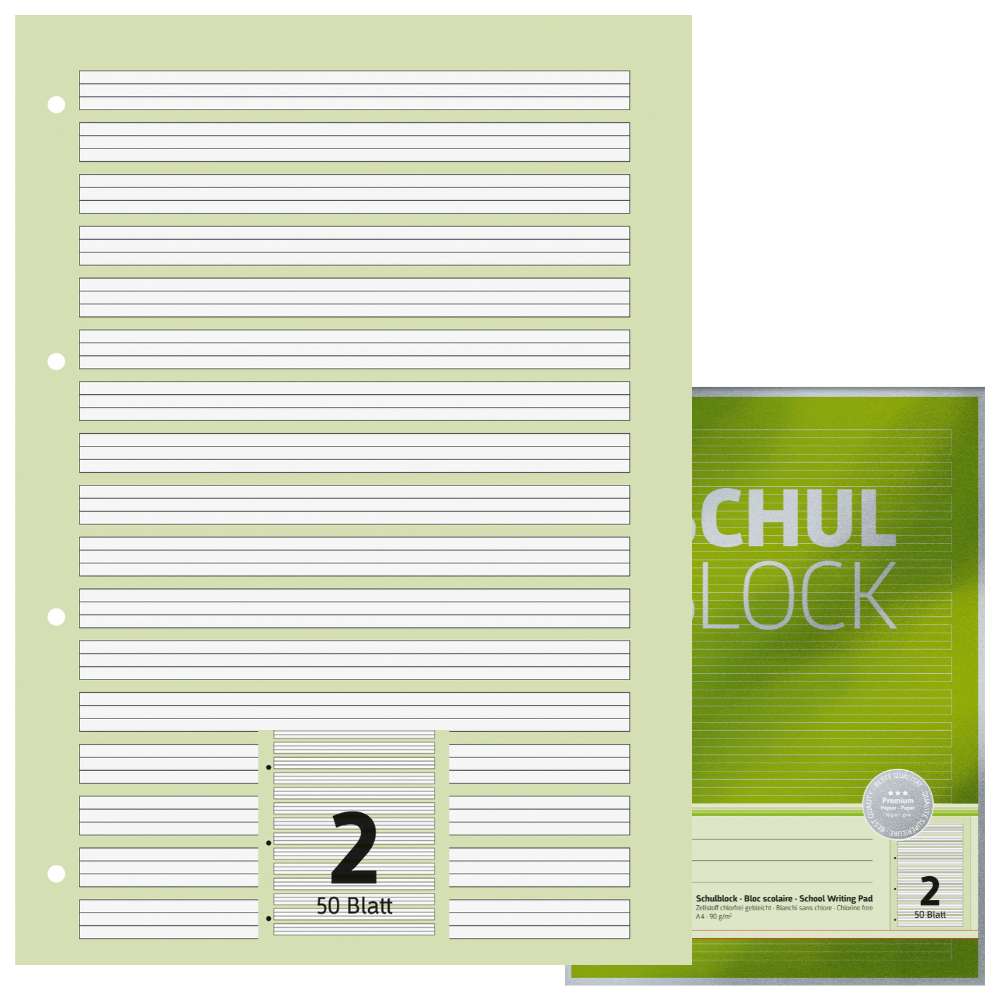 Brunnen Premium Block A4, Lineatur 2