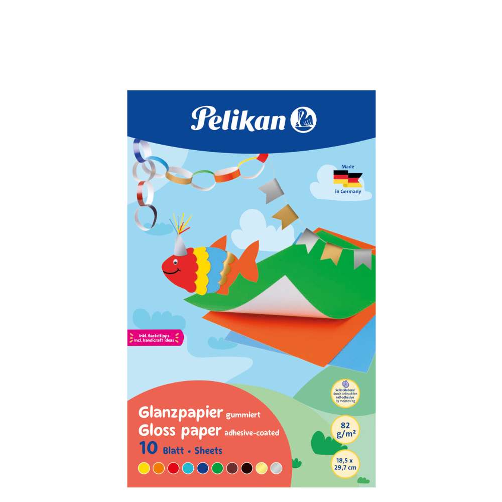Pelikan Glanzpapier 18x30 cm, 10 Blatt