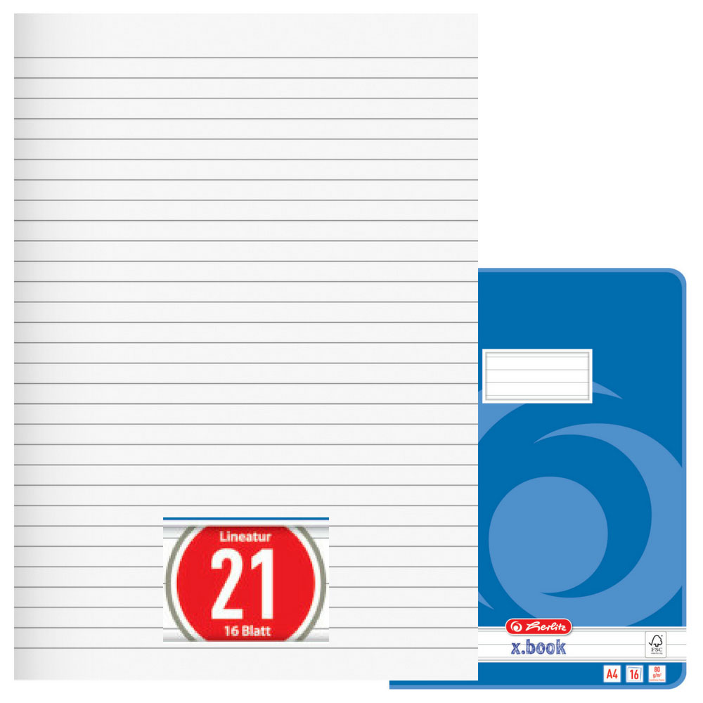 Herlitz Heft A4, Lineatur 21, liniert