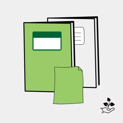 Icon Heftumschläge Papier