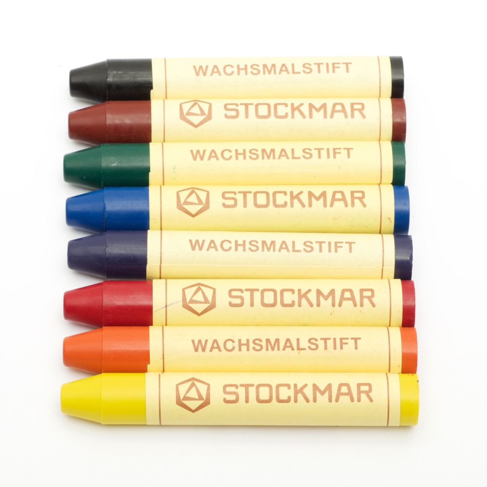 8 Stockmar Wachsmalstifte, wasserfest mit Metalldose