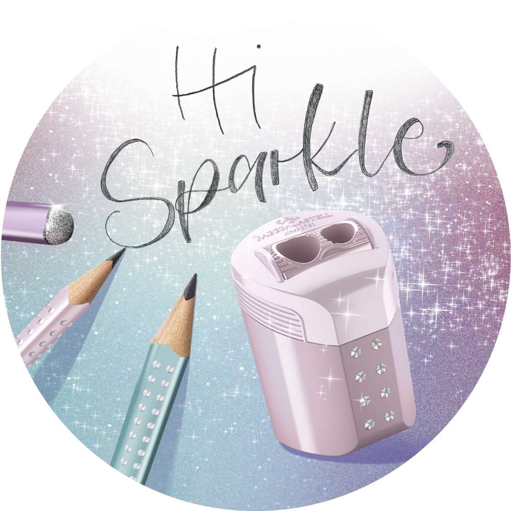 Jumbo Sparkle Schreibset Faber-Castell, violet metallic