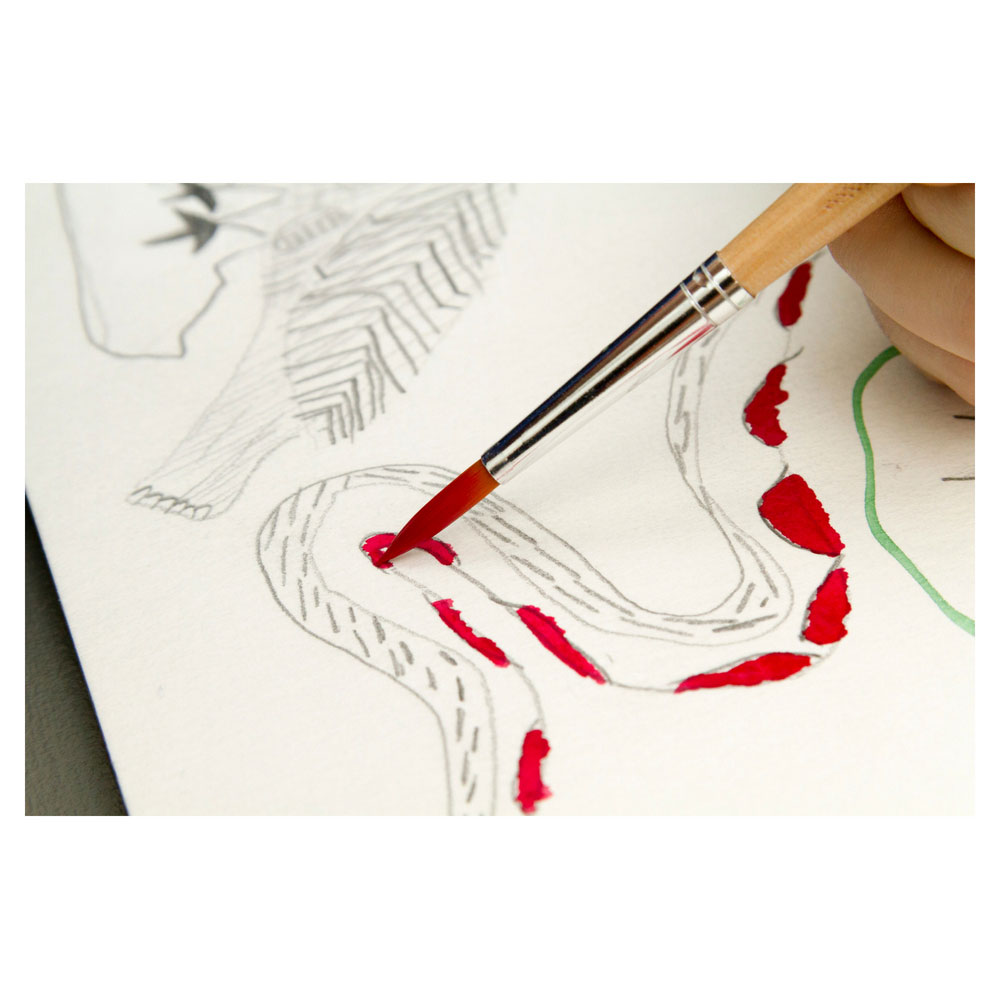 Pinseldose da Vinci, 3x rund, 3x flach