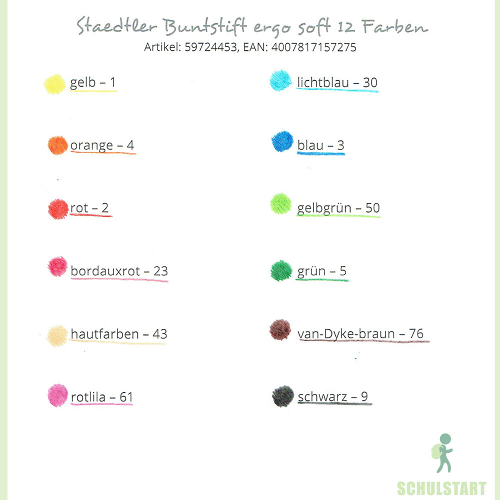 12 Staedtler ergosoft Buntstifte dreikant