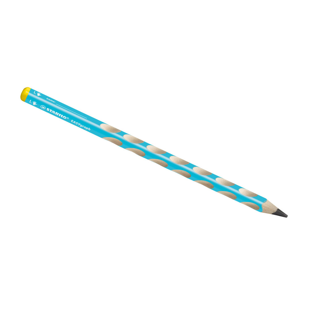 Weicher Bleistift Stabilo Easygraph 2B links, blau