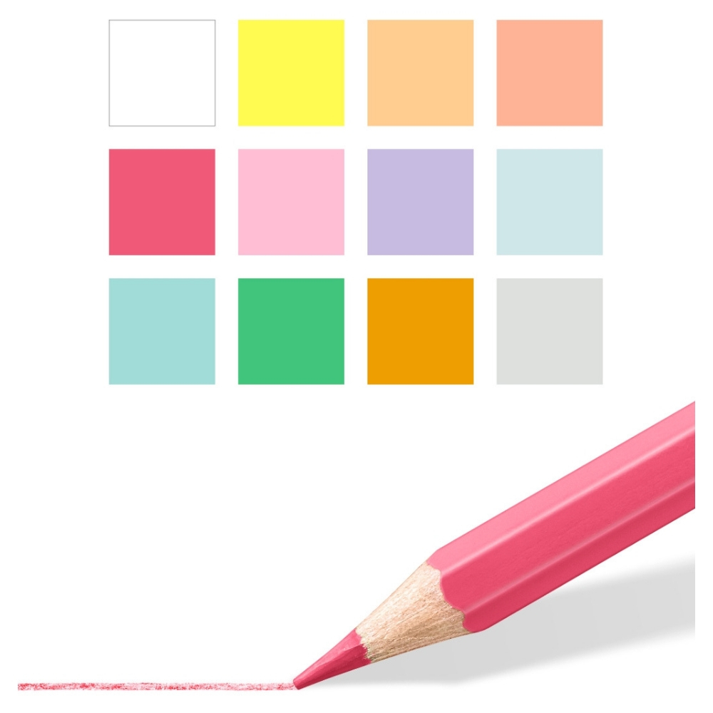 Pastell Buntstifte, Staedtler, 12 Farben