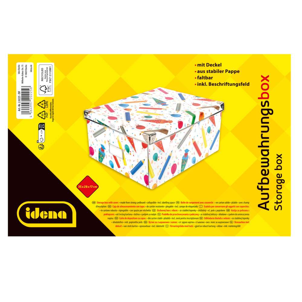 Aufbewahrungsbox Schule mit Deckel