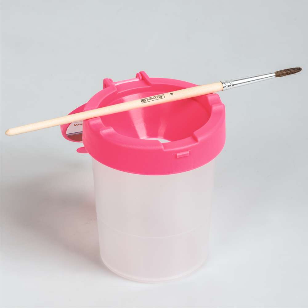 Brunnen Pinselbecher mit Deckel, tulip-pink