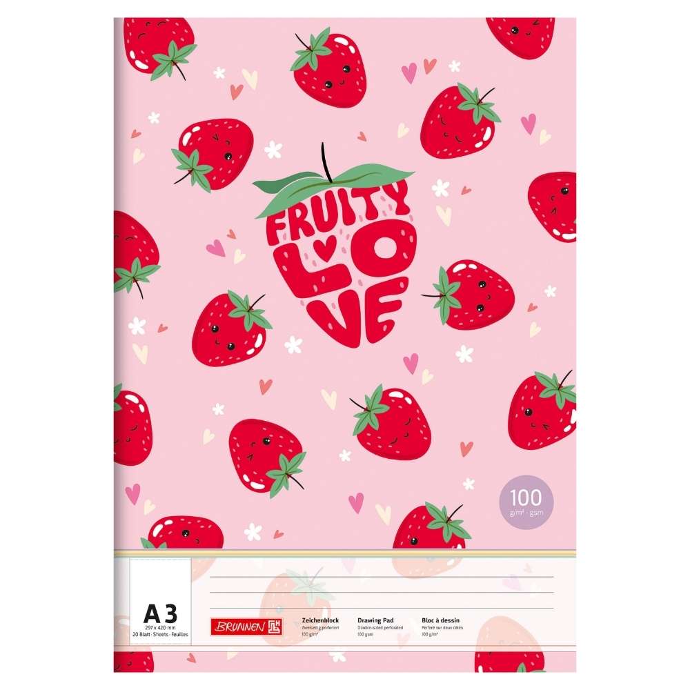 Brunnen Zeichenblock A3, Fruity Love