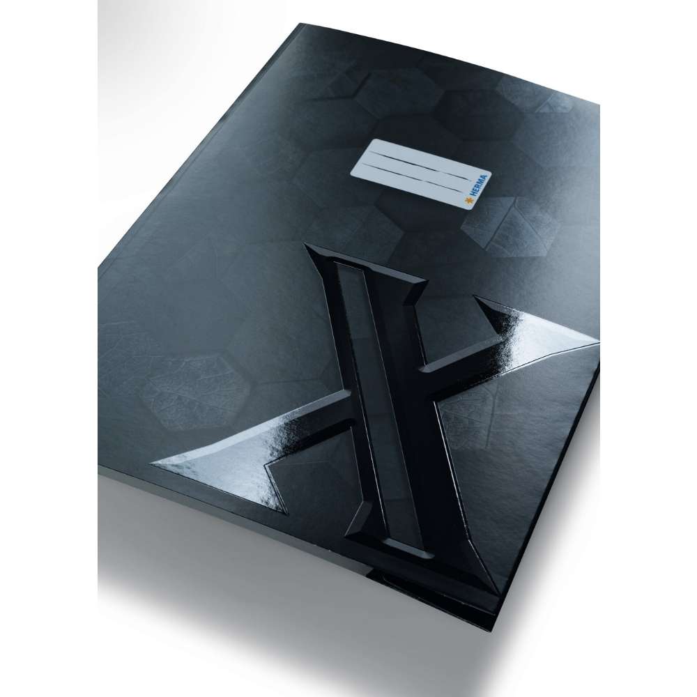 Karton Heftumschlag A4, Serie X, schwarz