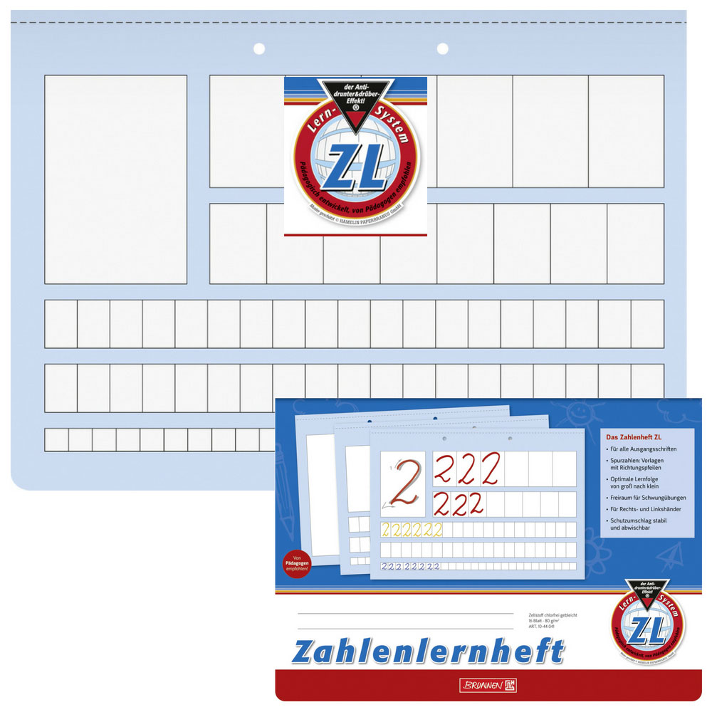 Brunnen Zahlenlernheft ZL, A4 Querformat