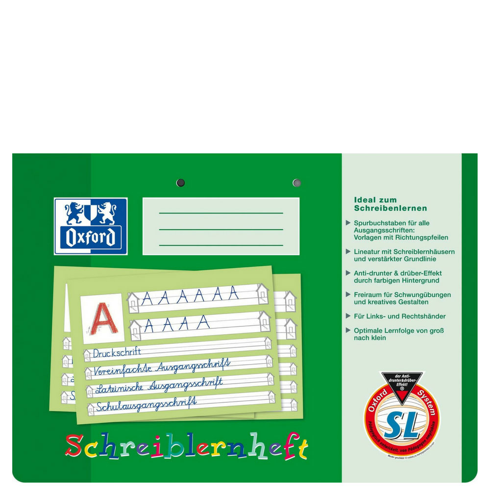 Oxford Schreiblernheft SL, A4 Querformat
