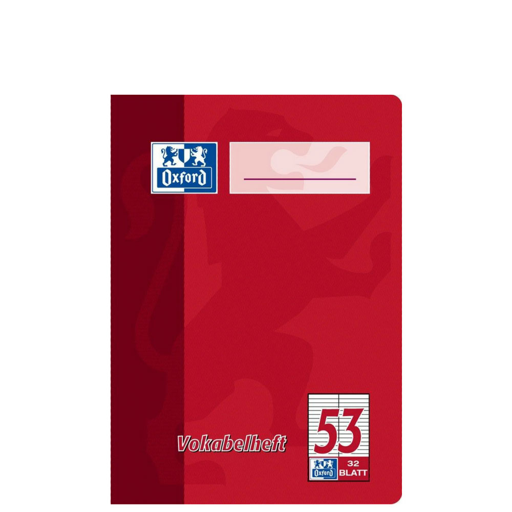 Vokabelheft zweispaltig, Lineatur 53, Oxford, A5