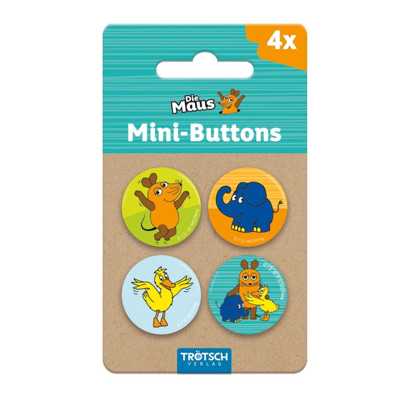 DIE MAUS 4er Set Mini-Buttons