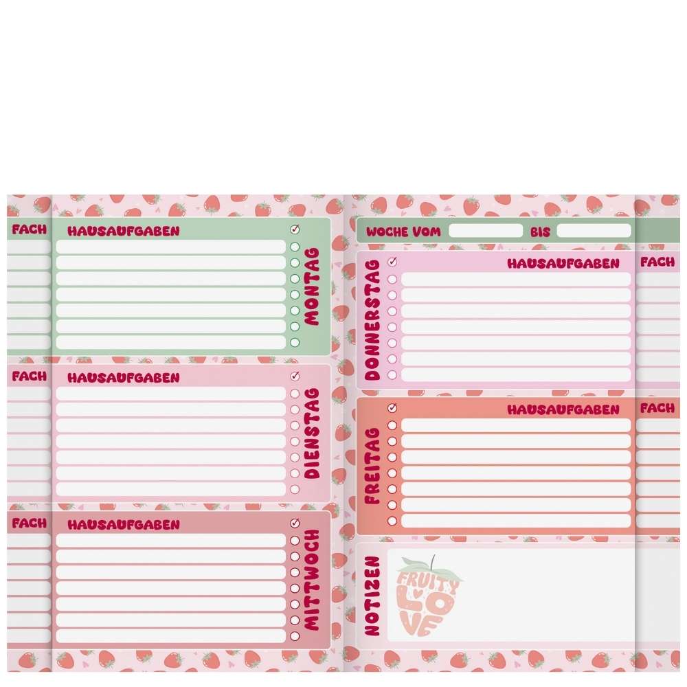 Brunnen Hausaufgabenheft, Fruity Love