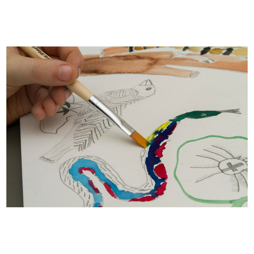 Pinseldose da Vinci, 3x rund, 3x flach