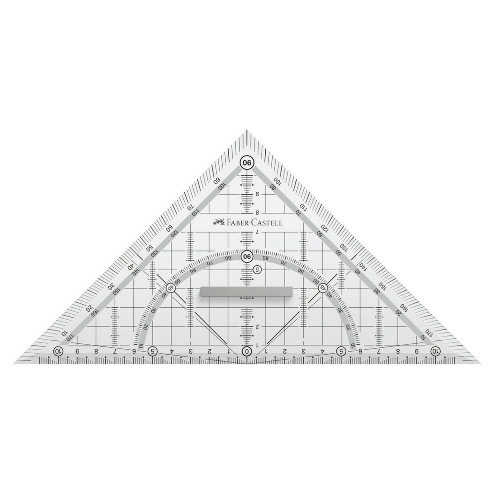 Grip Geometriedreieck groß, Faber-Castell, 22 cm