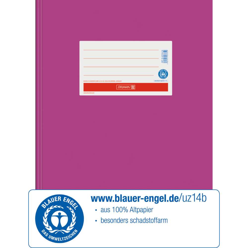 Karton Hefthülle Blauer Engel A4, Brunnen, pink
