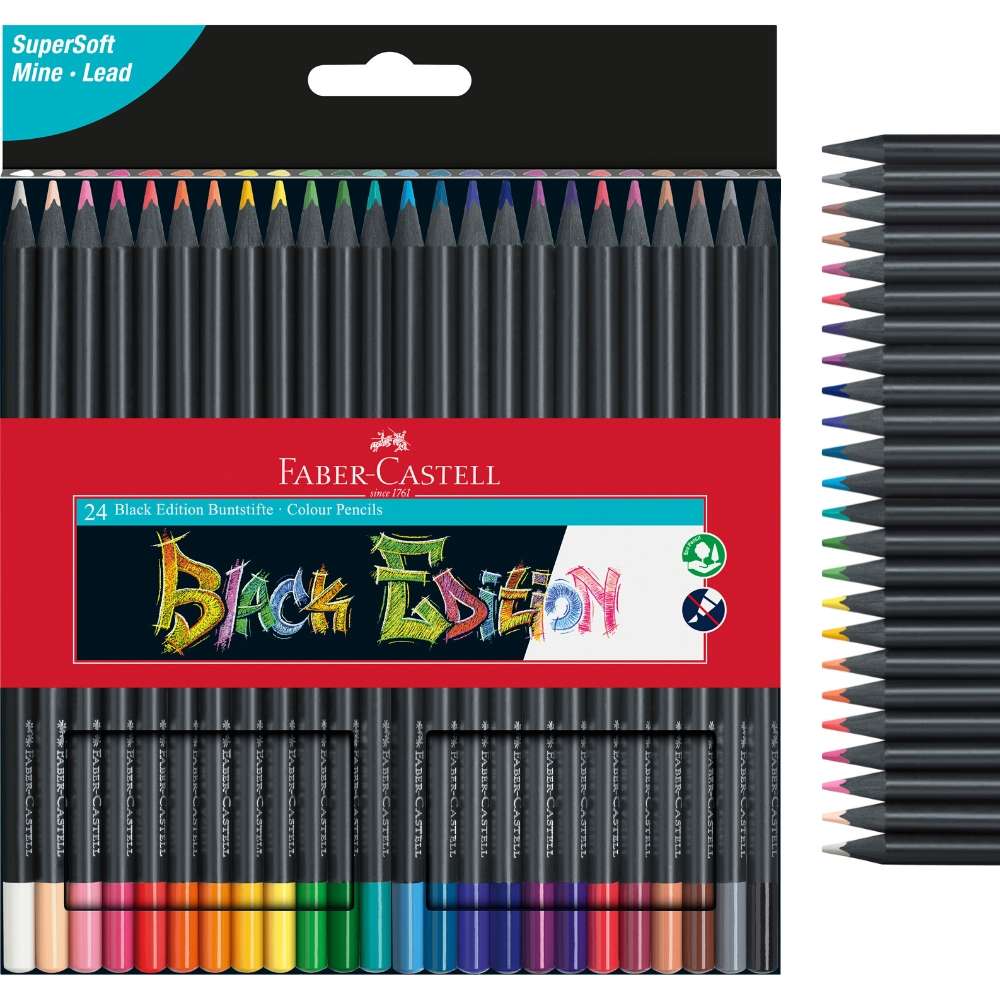 Faber-Castell Black Edition, 24 Buntstifte