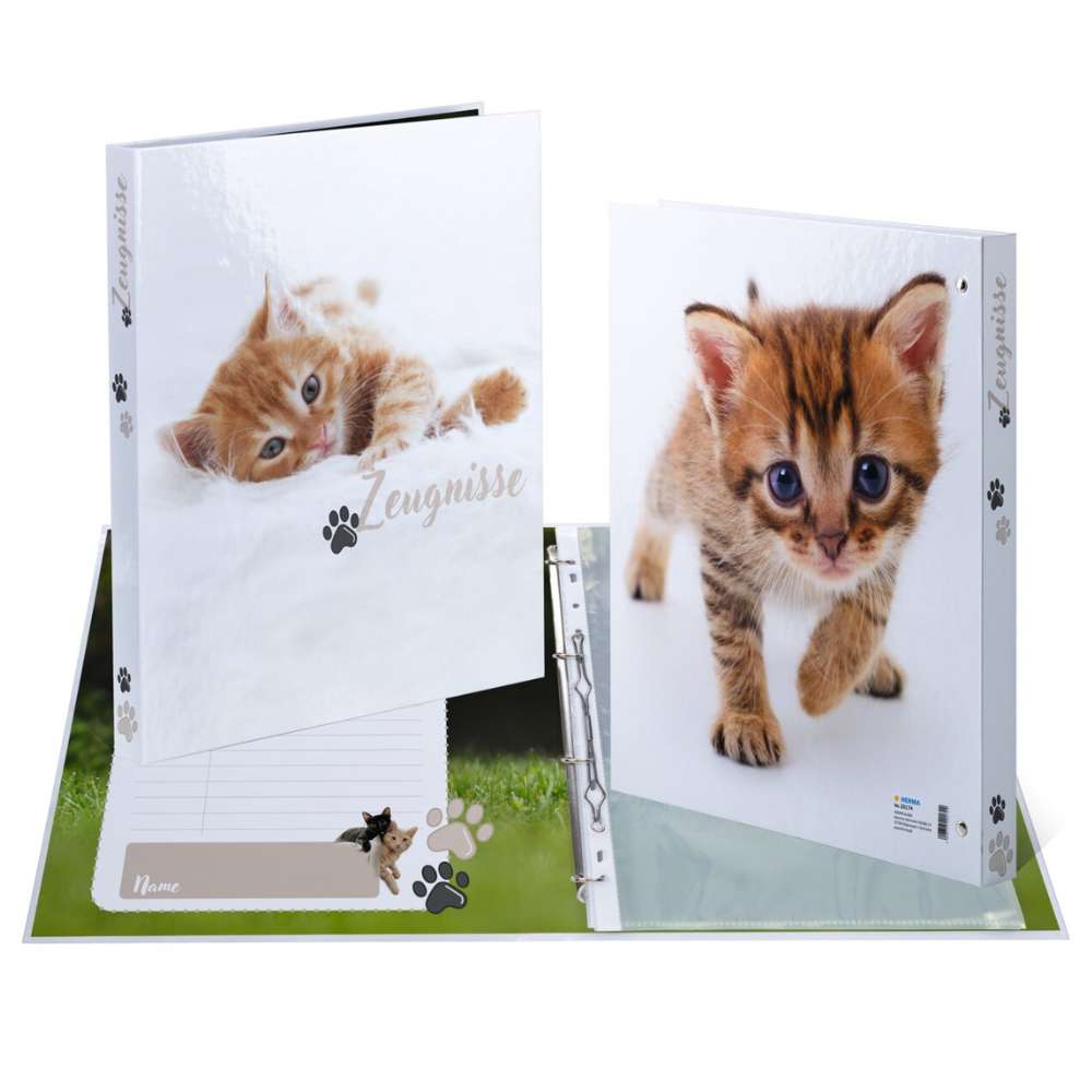 Zeugnisringbuch Katze Herma A4