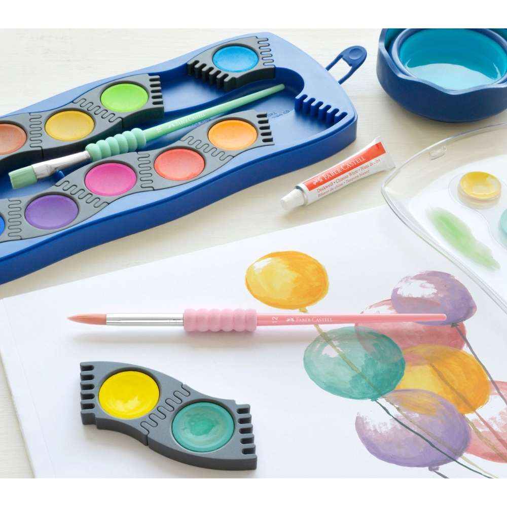 Pinsel-Set mit Griffstück, pastell, Faber-Castell