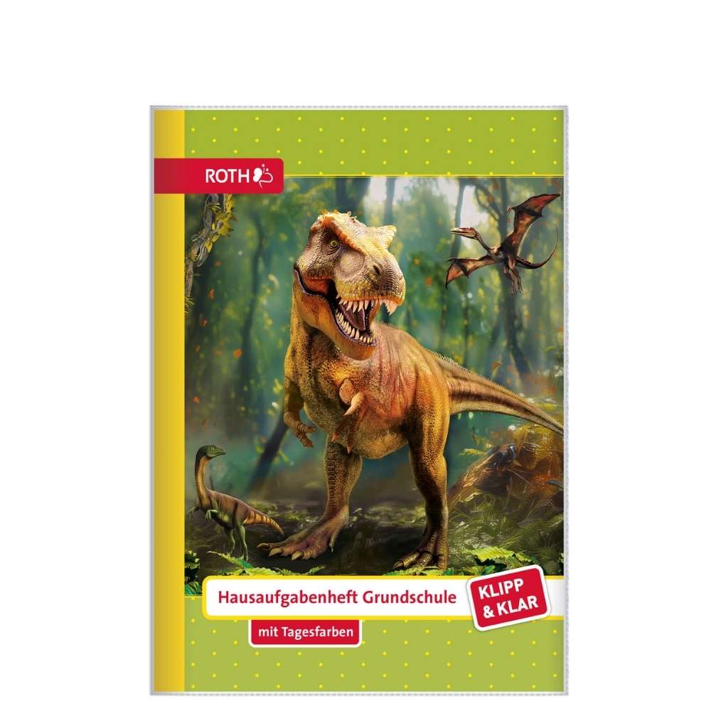 Hausaufgabenheft Grundschule "Klipp & Klar", T-Rex Welt