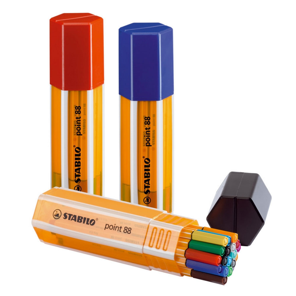 Fineliner Stabilo point 88, Big Box, 20 Farben