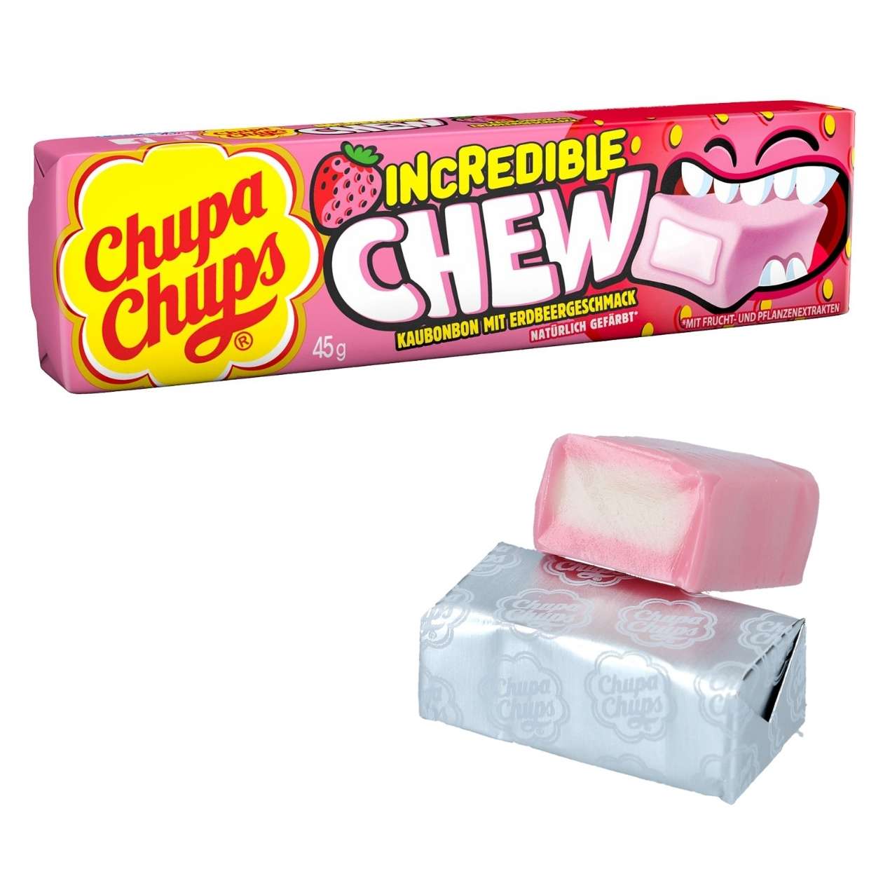 Chupa Chups Incredible Chew Erdbeer