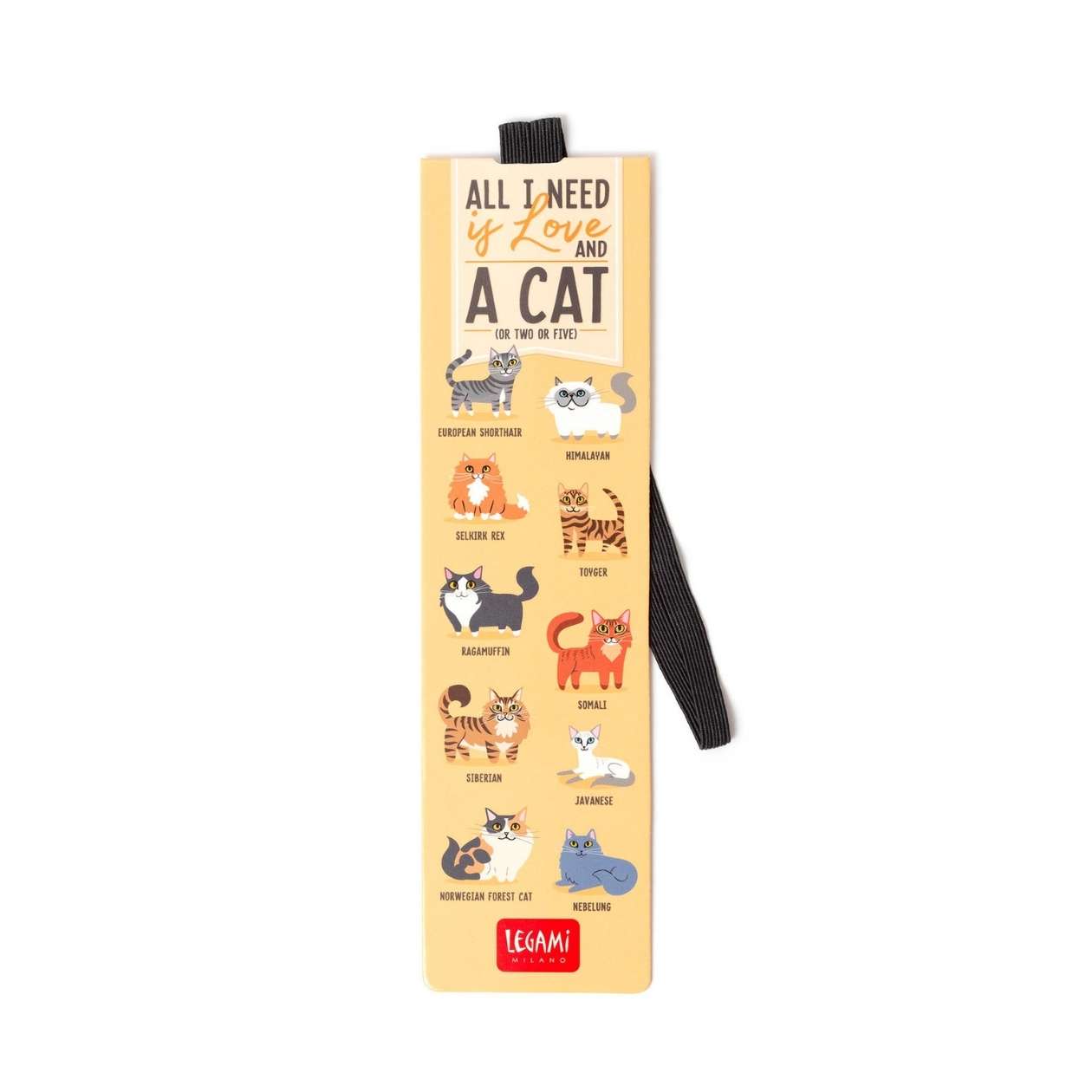 Kitty: Lesezeichen mit Gummiband, Legami