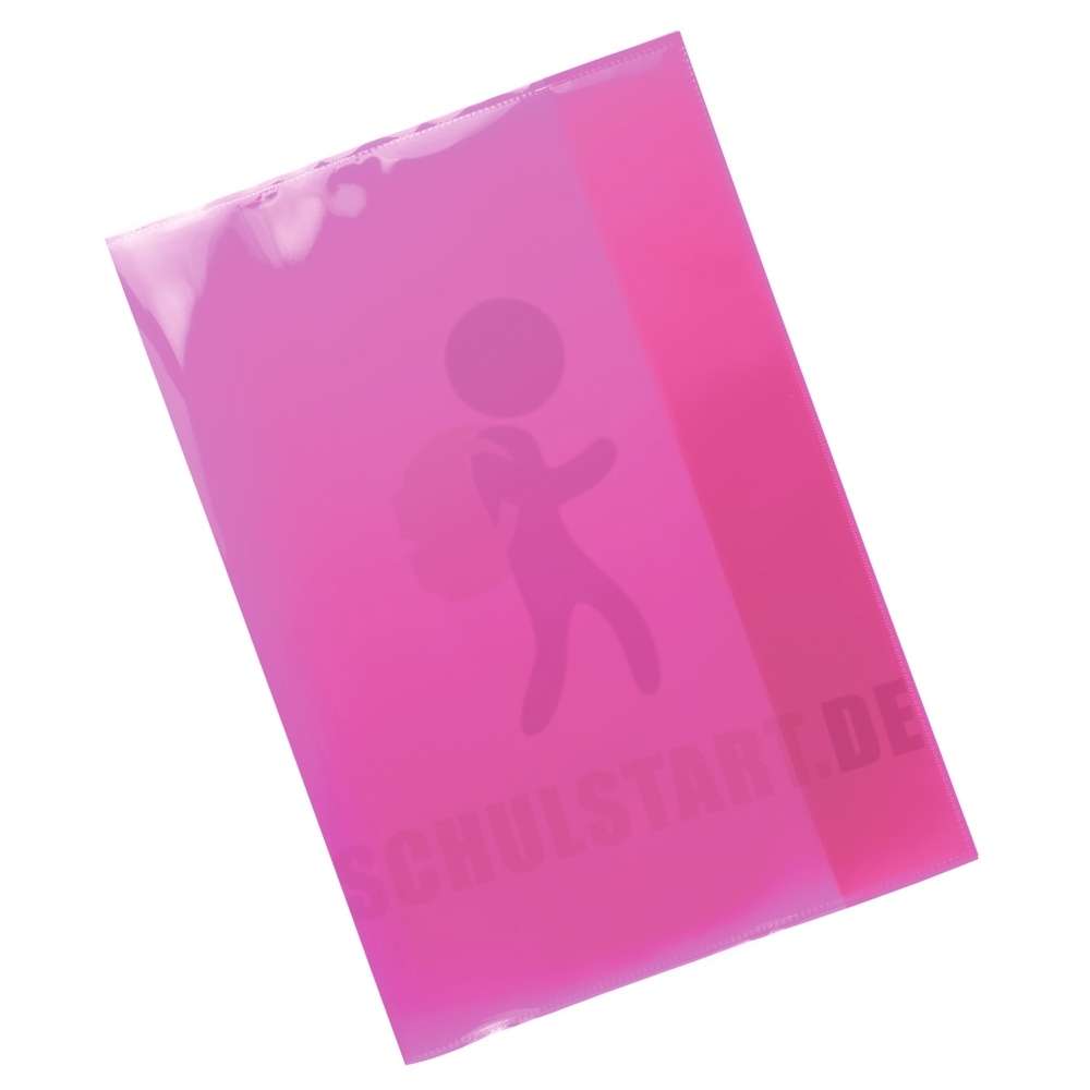 Arbeitsheft Umschlag A4 extrastark, pink transparent, Herma
