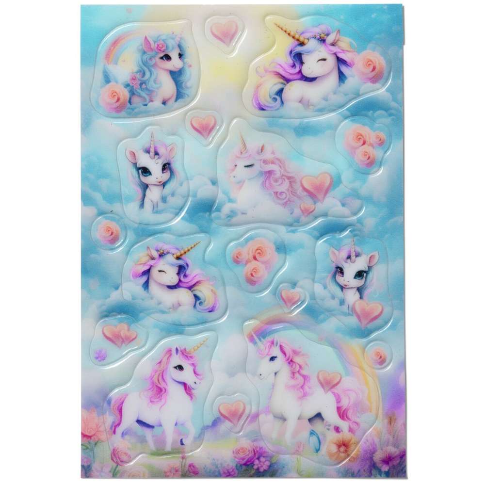 Sticker Happy Unicorn, Herma