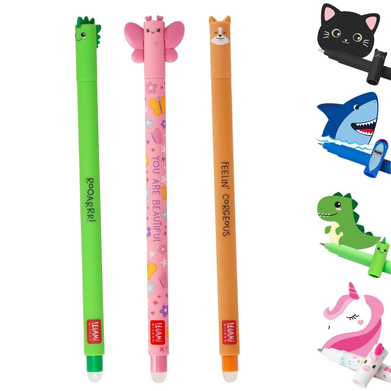 Legami Gelstift radierbar, verschiedene Farben und Motive
