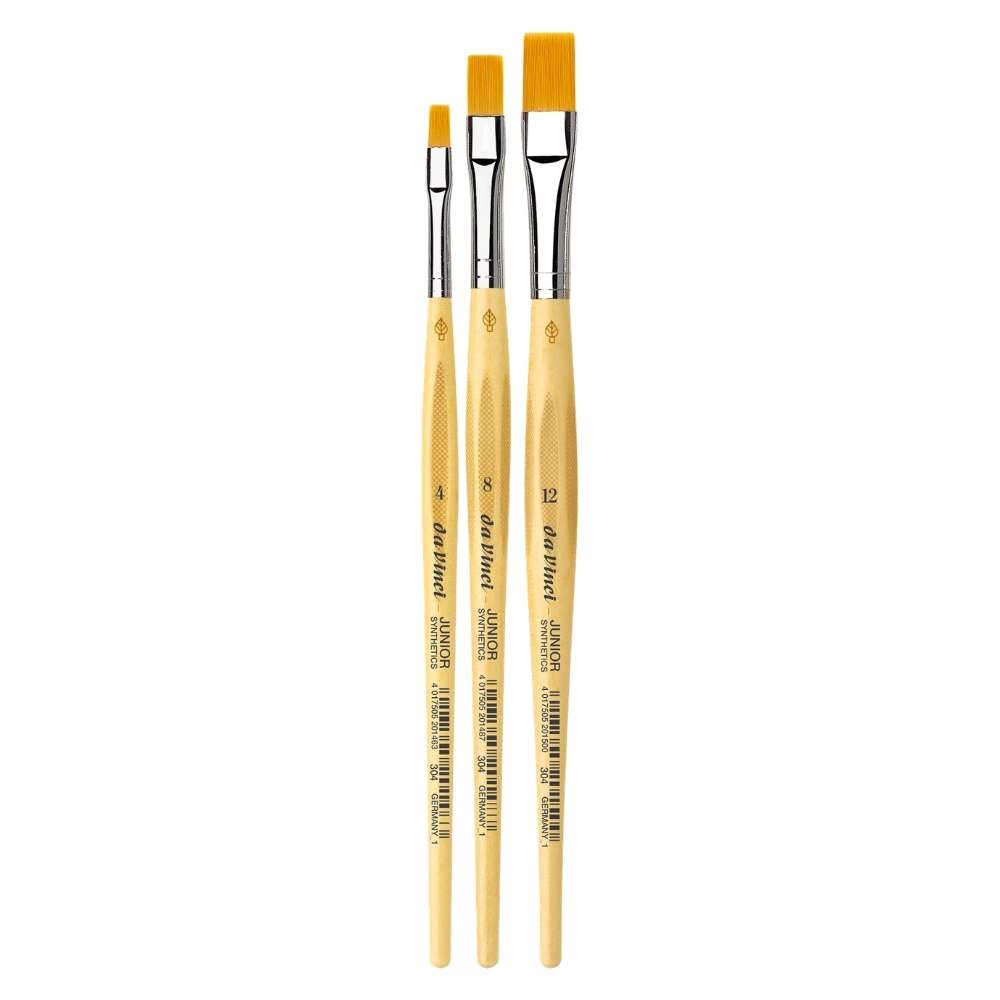 Pinselset Da Vinci, Flachpinsel 3-teilig (Stärke 4,8,12)