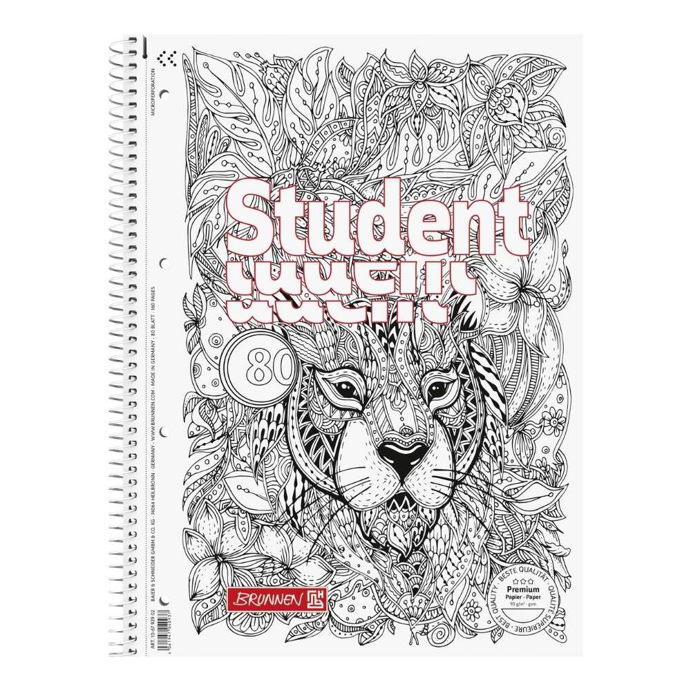 Collegeblock dotted ZENart "Löwe", A4, Brunnen